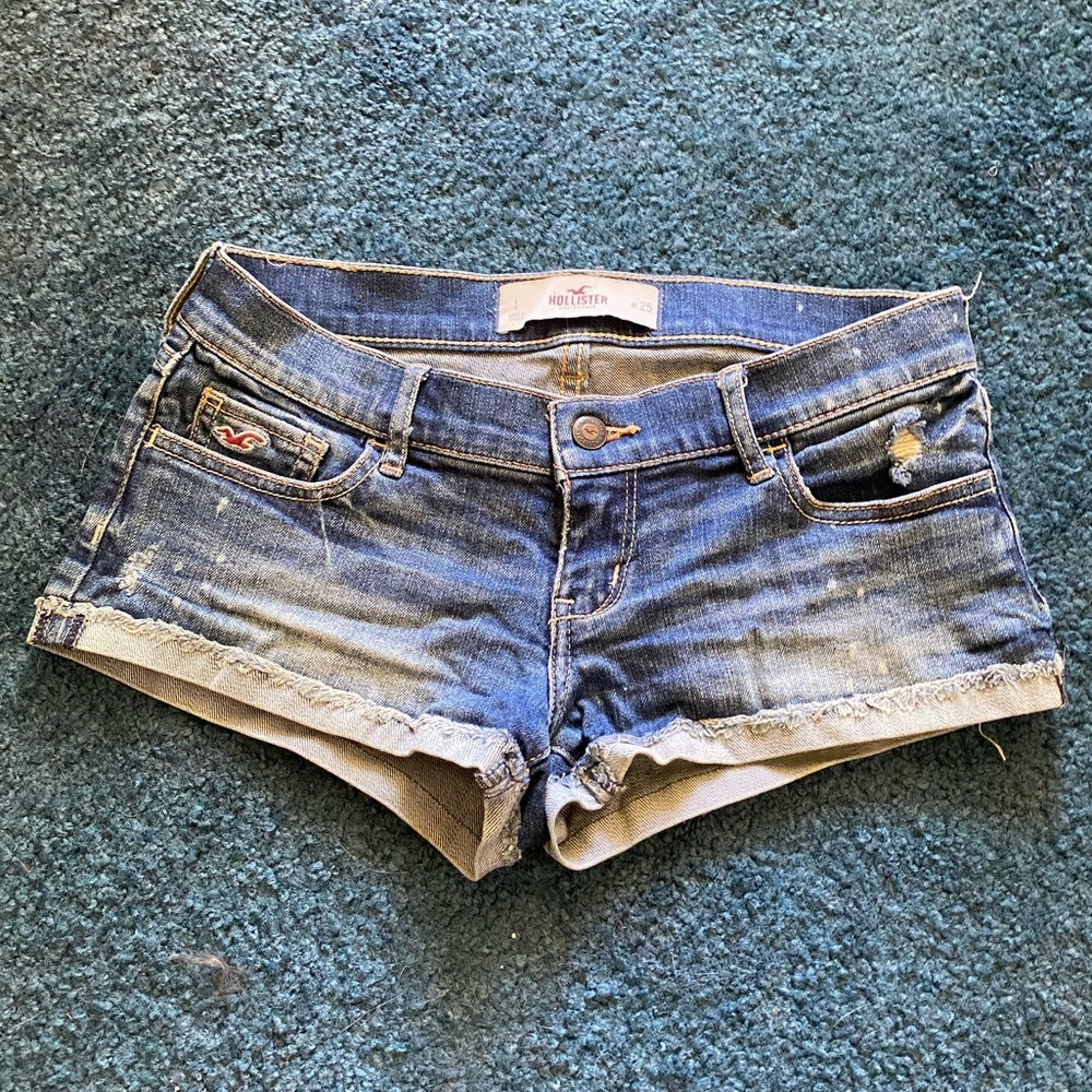 Dark wash Hollister shorts